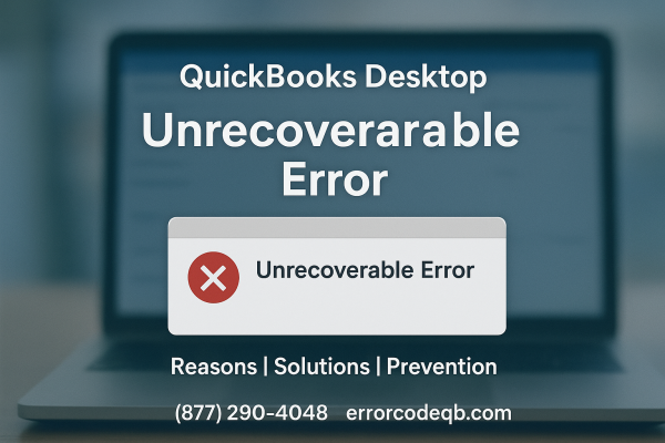 Unrecoverable Error in QuickBooks Desktop: Reasons, Solutions, and Avoidance